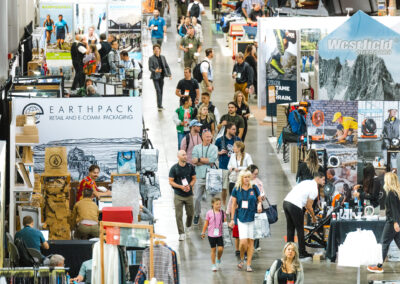 Credit: Keith Fearnow for Outdoor Retailer. The attendance floor at Outdoor Retailer Summer 2023.